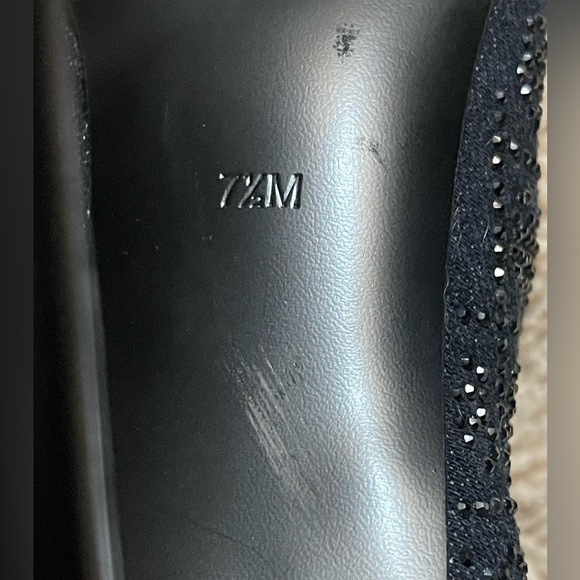 Guess Navy Rhinestone embellished stiletto Heel ankle Booties NEW size 7.5 - Picture 8 of 9